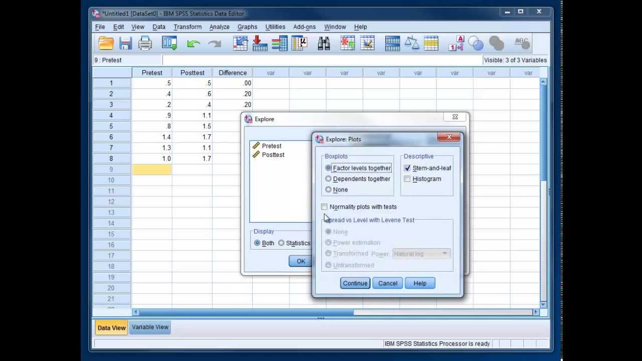 SPSS - Paired-samples t-test (1 of 2)