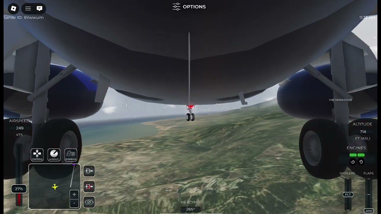 Monarch Air Boeing 737 from Lanarca to Paphos in Project Flight.