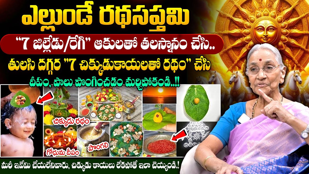 Anantha Lakshmi - ఎల్లుండే రథసప్తమి | Significance of Ratha Saptami Pooja | #rathasaptami | SumanTV