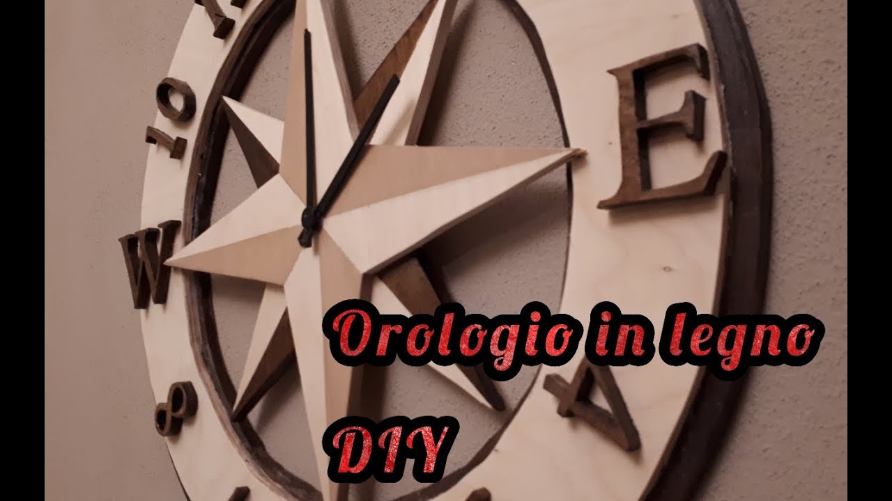 Orologio in legno fai da te realizzato con traforo einhell. Diy wooden clock
