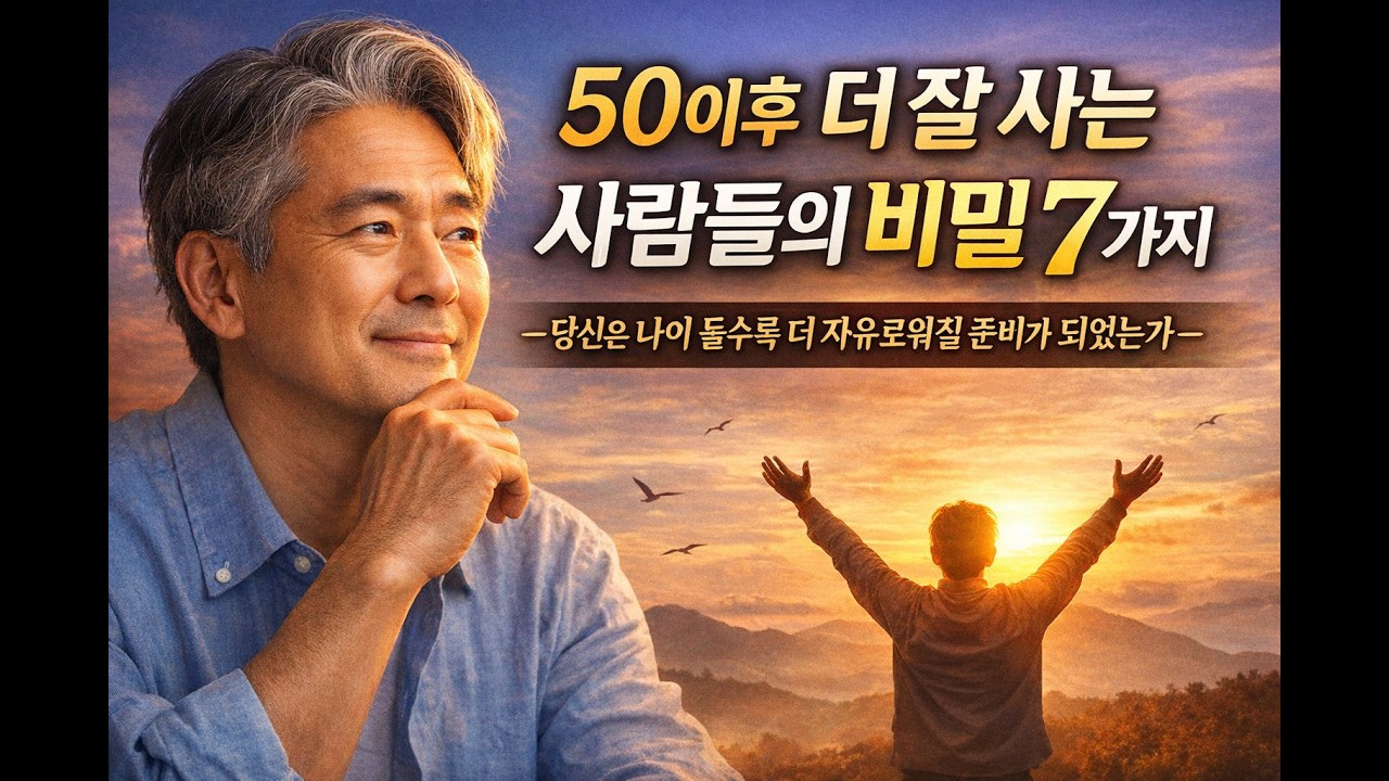 50이후 더 잘 사는 사람들의 비밀 7가지| 나이 들수록 자유로워지는 사람은 무엇이 다른가