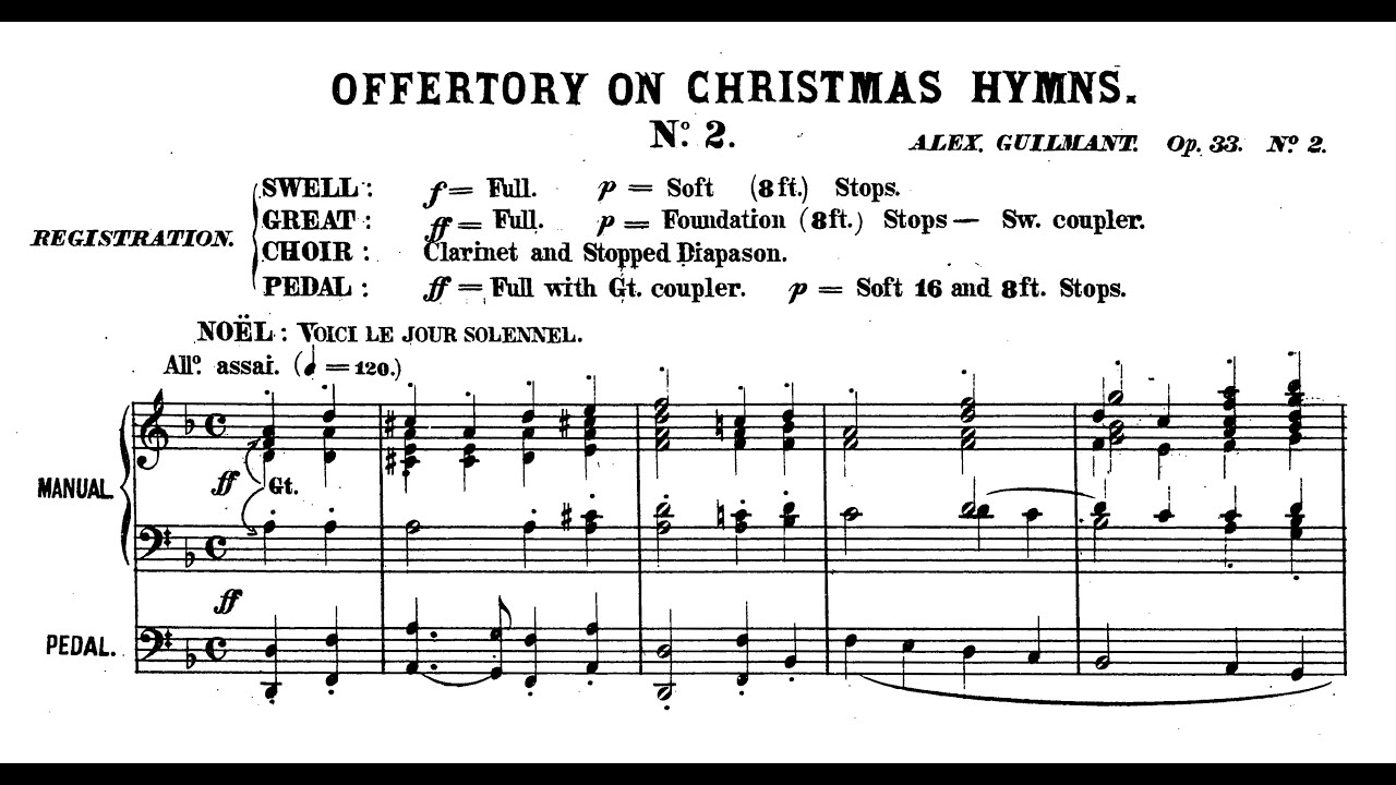Guilmant: Deuxième Offertoire sur des Noëls op. 33 Nr. 2