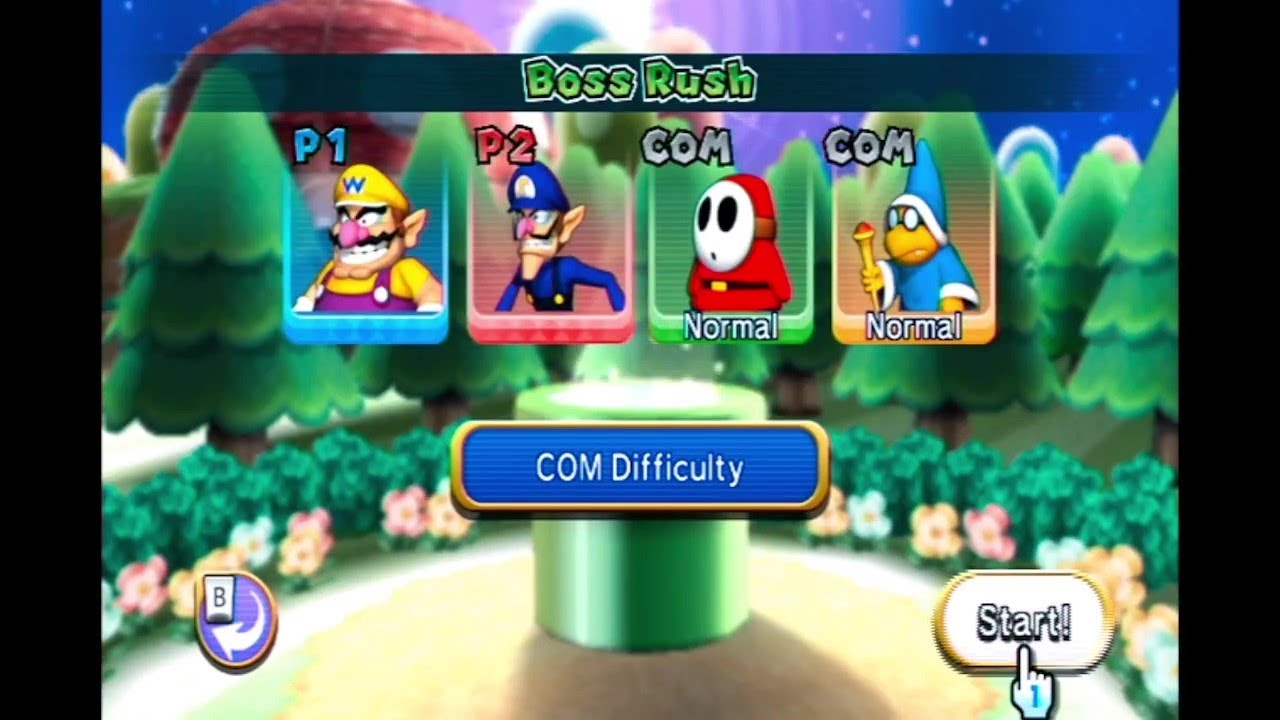 Mario Party 9 - Boss Rush - Wario vs Waluigi vs Shy Guy vs Magikoopa