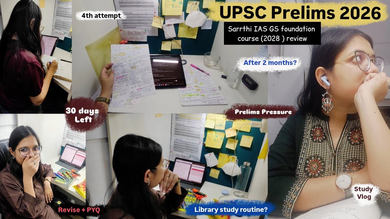 UPSC Study Vlog (prelims 2026) | Sarrthi IAS GS foundation course 2028 Review| UPSC Aspirant Delhi 