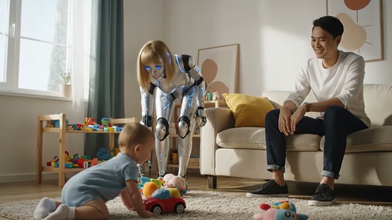 🤖 RoboNanny in Action | Cleaning, Cooking & Playing with Kids at Home