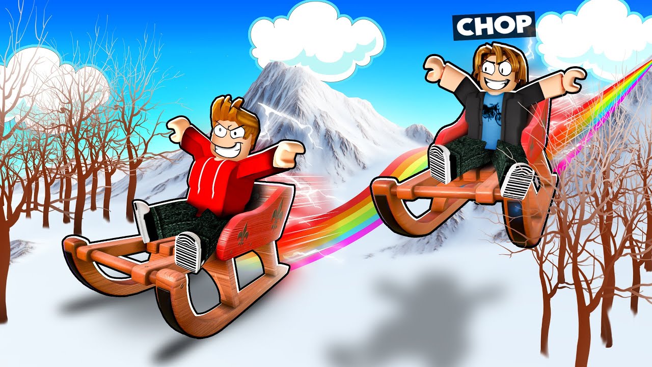 ROBLOX CHOP AND FROSTY SLIDE TO VICTORY IN SLEDGE SIMUALTOR