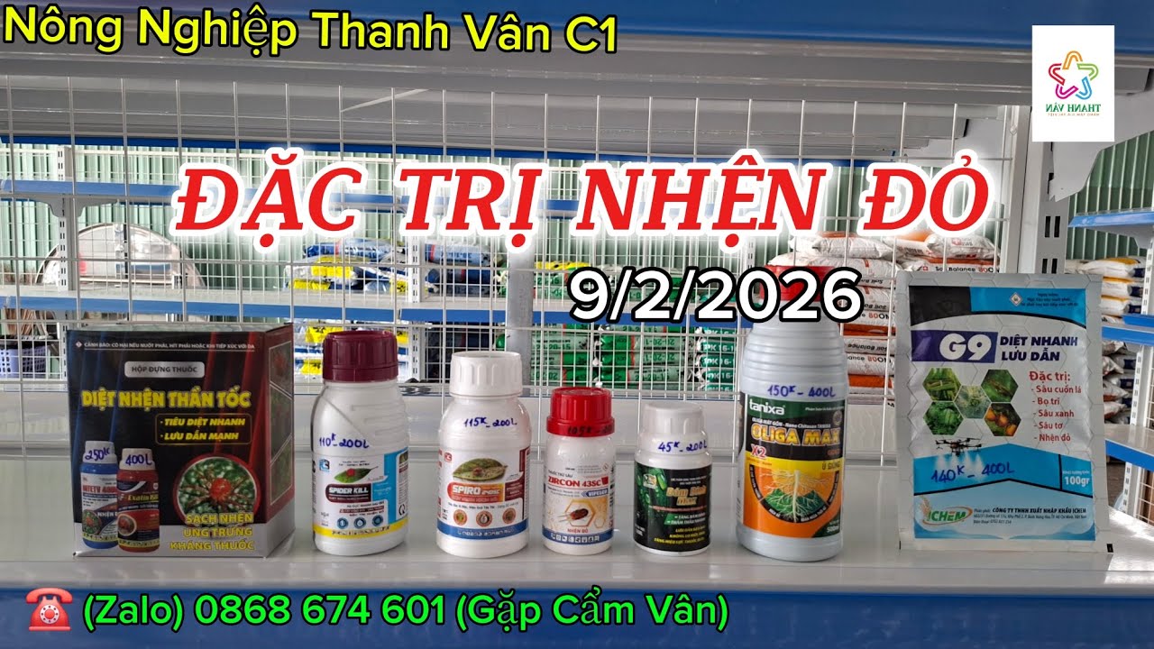 BÁO GIÁ: SẢN PHẨM ĐẶC TRỊ NHỆN ĐỎ GÂY HẠI TRÊN CÂY TRỒNG