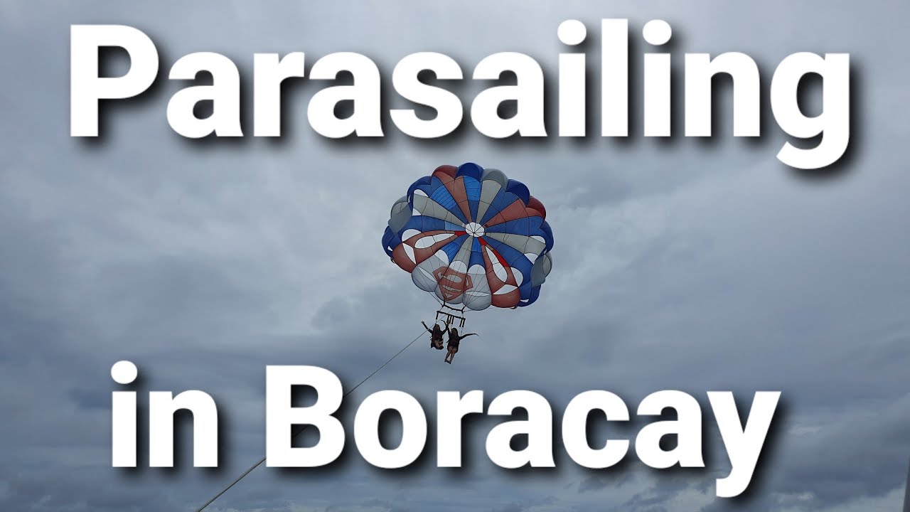 Parasailing in Boracay- view above the ocean