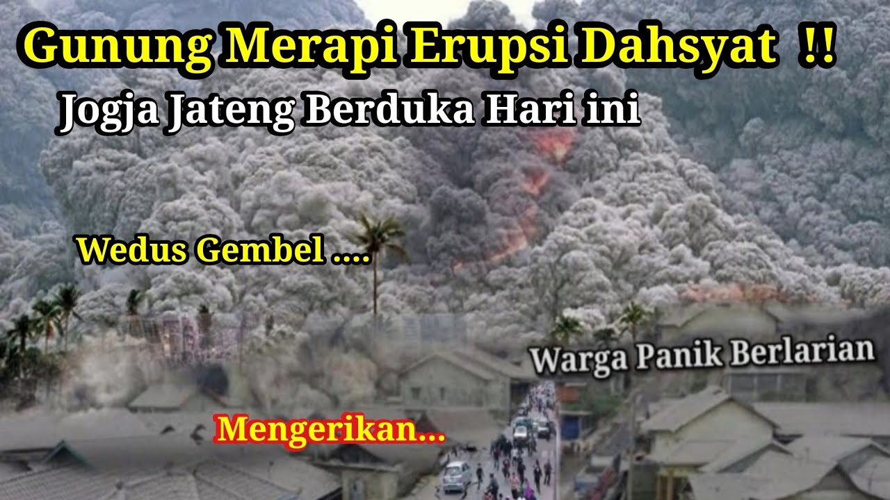 GUNUNG MERAPI ERUPSI DAHSYAT HARI INI,WARGA PANIK BERLARIAN !! HUJAN ABU  MERAPI 24/11/2025