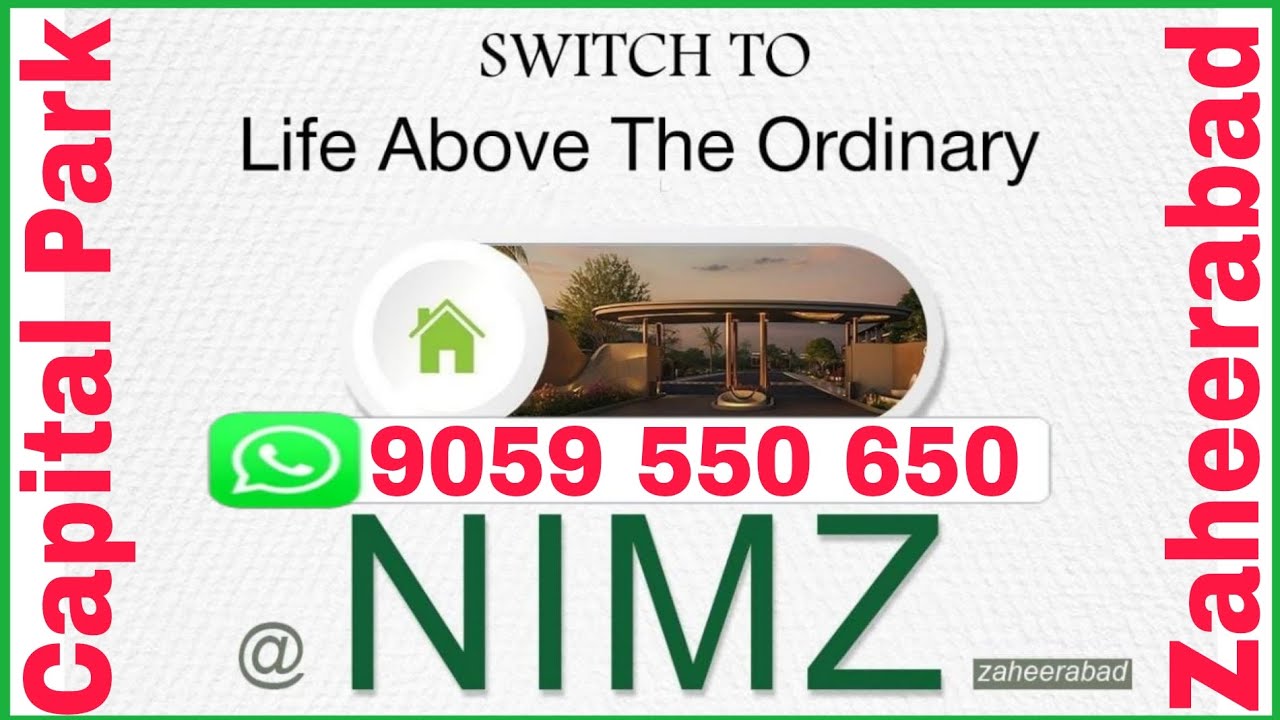 🟢 Charan's Capital Park | Budget Villa Plots @NIMZ | #Zaheerabad | #DTCP & RERA | NH-65 | 9059550650