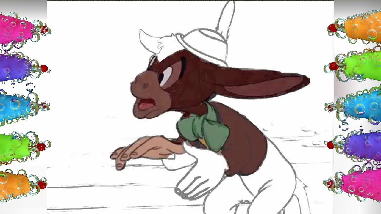 Coloring Pages | Walt Disney`s Pinocchio  | Lampwick Transform Into Donkeys