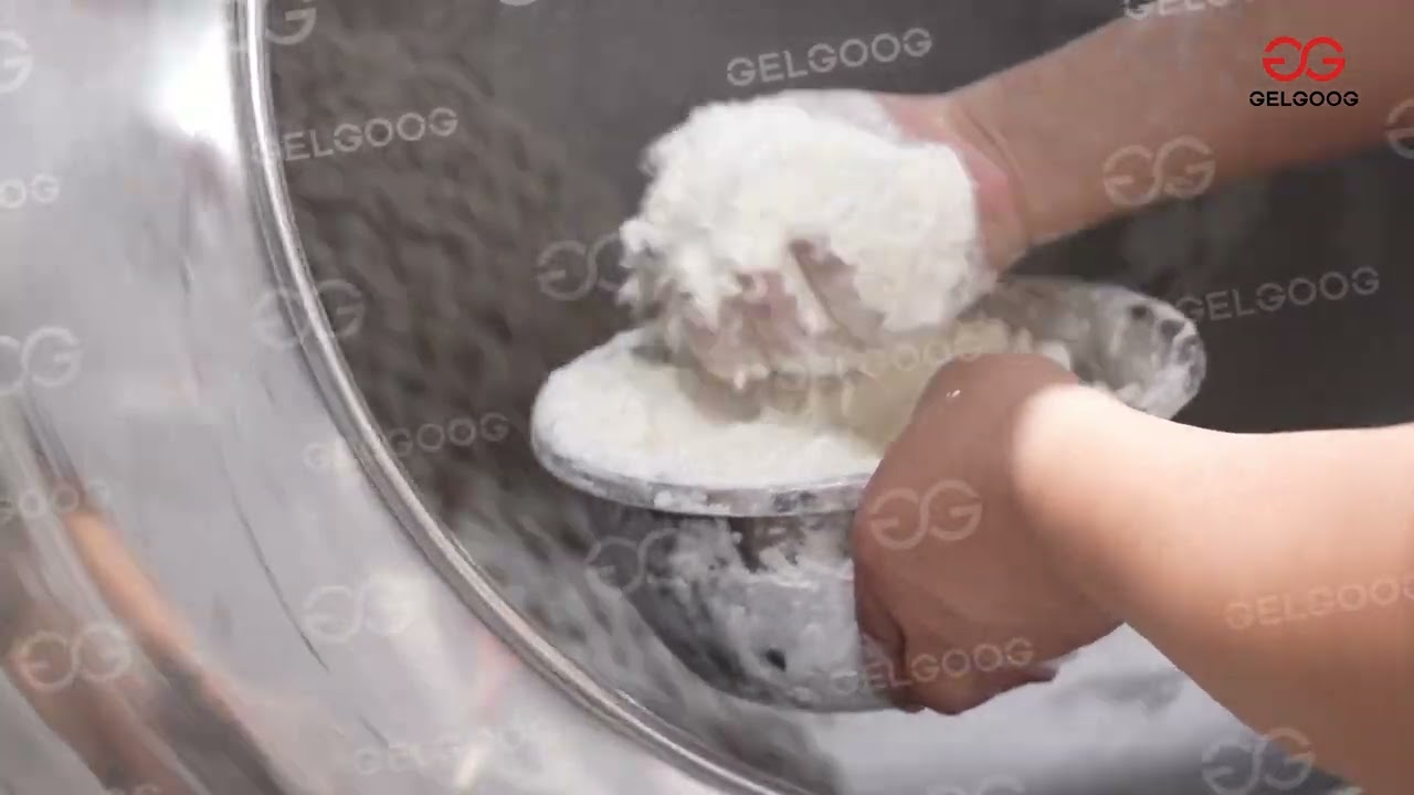 Flour Coated Peanut Making Machine, Peanut Coating Pan