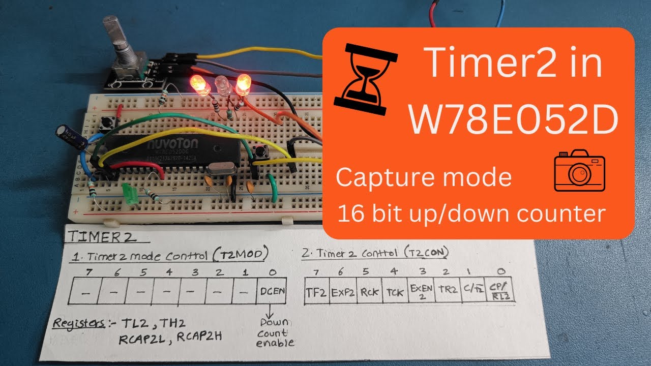 Timer/Counter 2 in W78E052D | Part 2 - Timer 2 | (8051 Tutorial No. 4.2 )