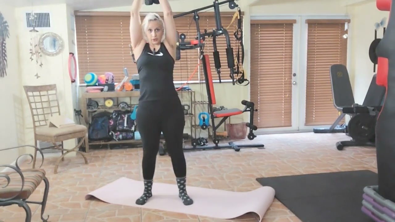 6 minutes triceps, abs and chest with 4 exercises 