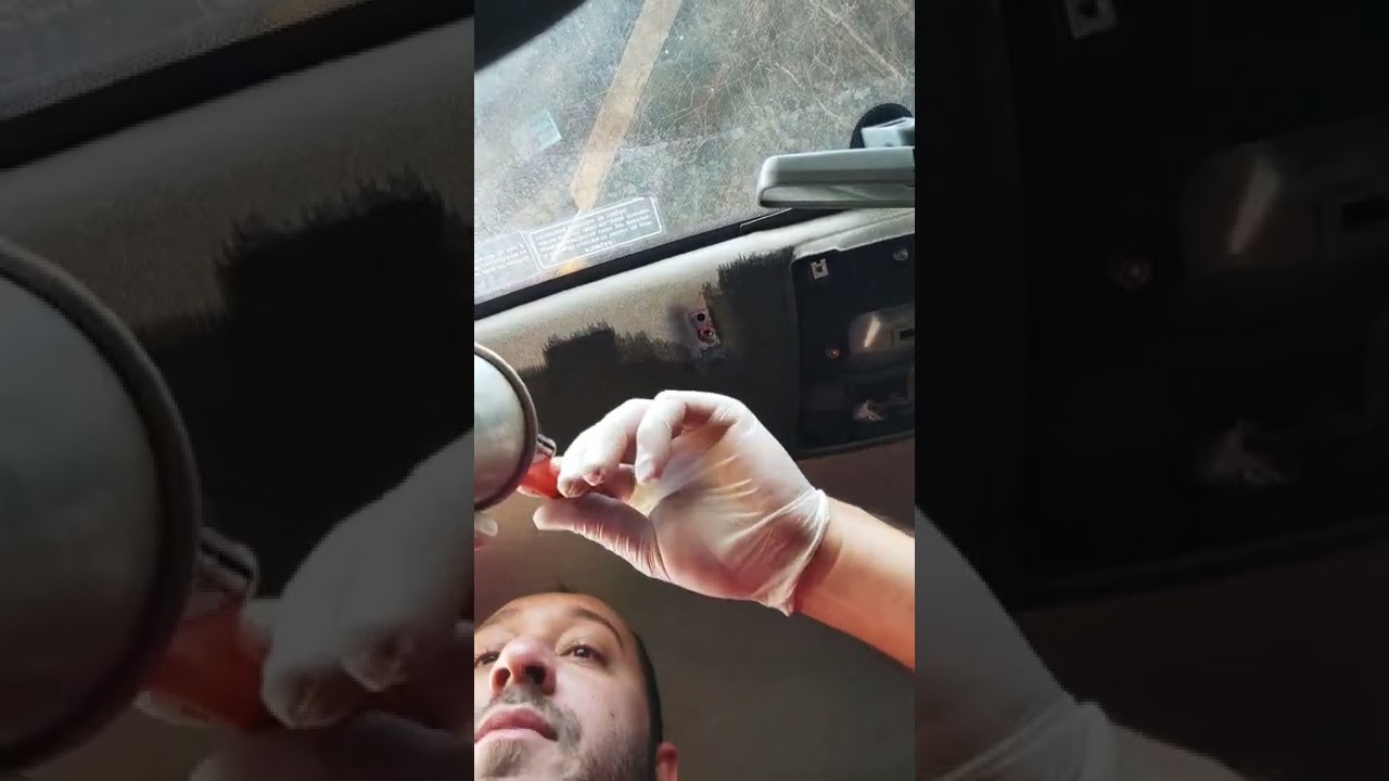 Pintando forro do teto do carro no lugar - sedã - Marea turbo.   #oficinanelore
