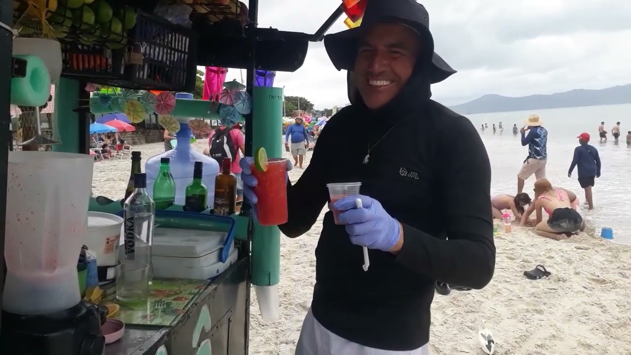 PLAYA CANASVIEIRAS🇧🇷 PARO UN POCO LA LLUVIA MIÉRCOLES 21/12 #andreaydiegoenfloripa #viral