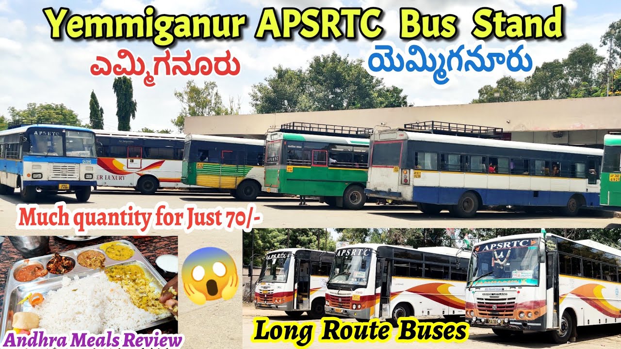 యెమ్మిగనూర  ಎಮ್ಮಿಗನೂರು Yemmiganur Bus Stand vlog | Andhra Bhojana Review