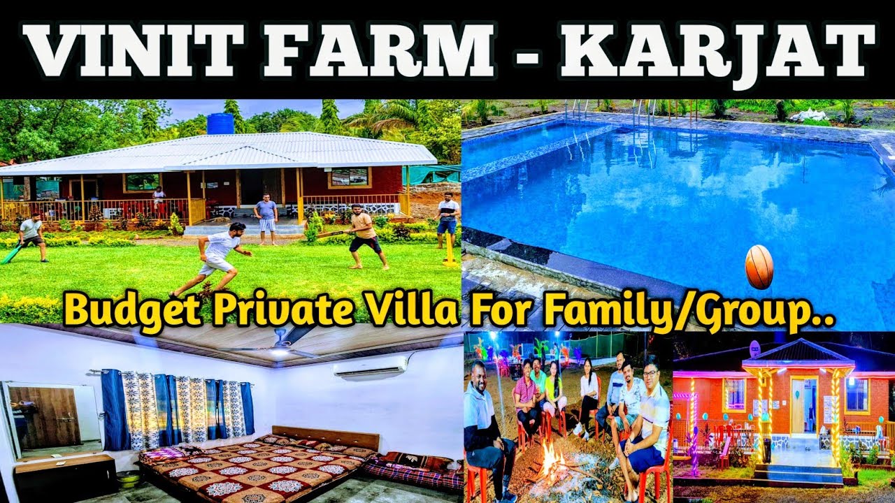 Best Budget Private Villa In Karjat For Family & Friends Group ll Vinit Farm ll Per person 1800/-😊