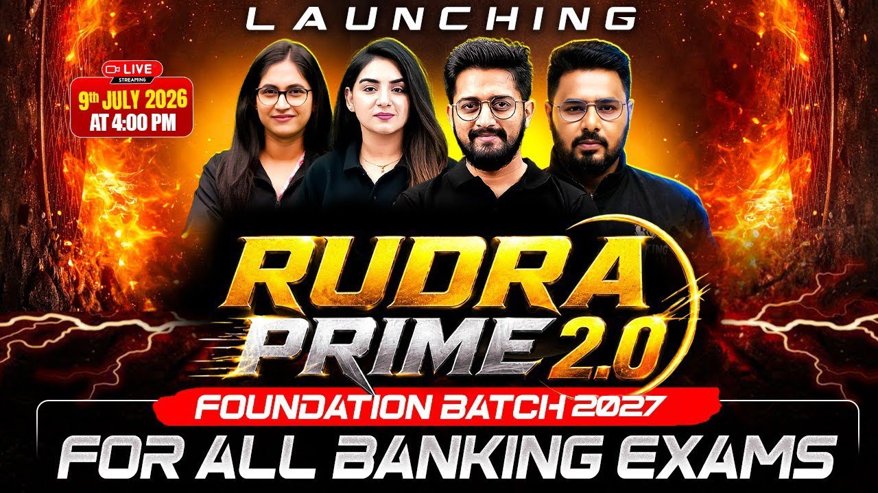 Launching 🚀 RUDRA Prime 2.0 Foundation Batch for Banking Exam | Bank Exam 2027 | Banking Wallah