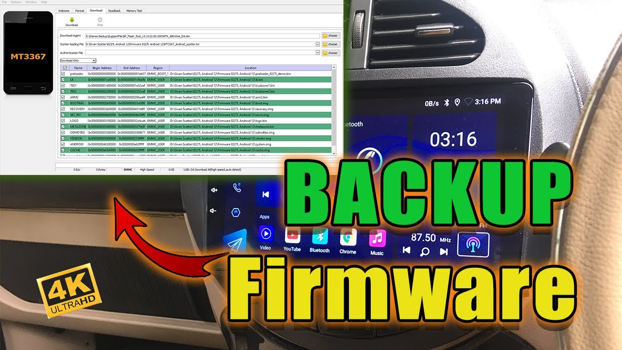 ПРОШИВКА автомобильной стереосистемы с SP Flash Tool и программным обеспечением WWR MTK