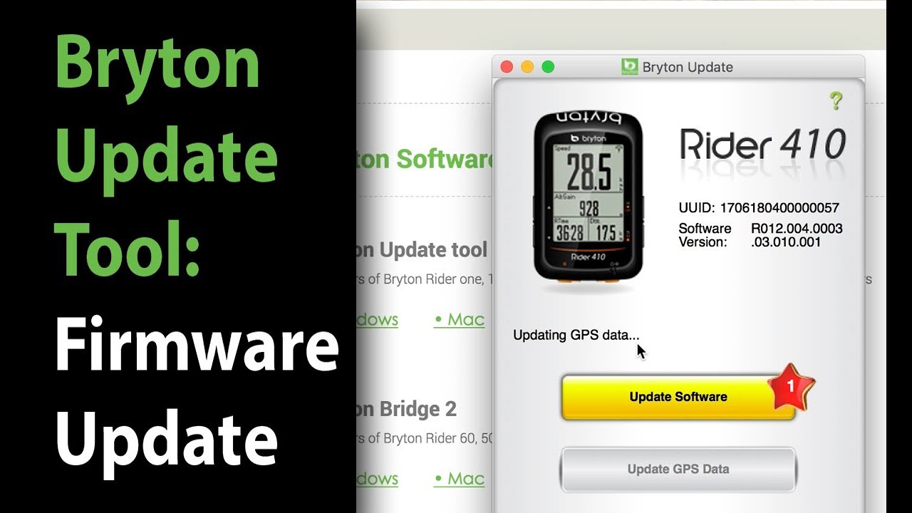 HOW TO: Bryton Firmware Update using Bryton Update Tool