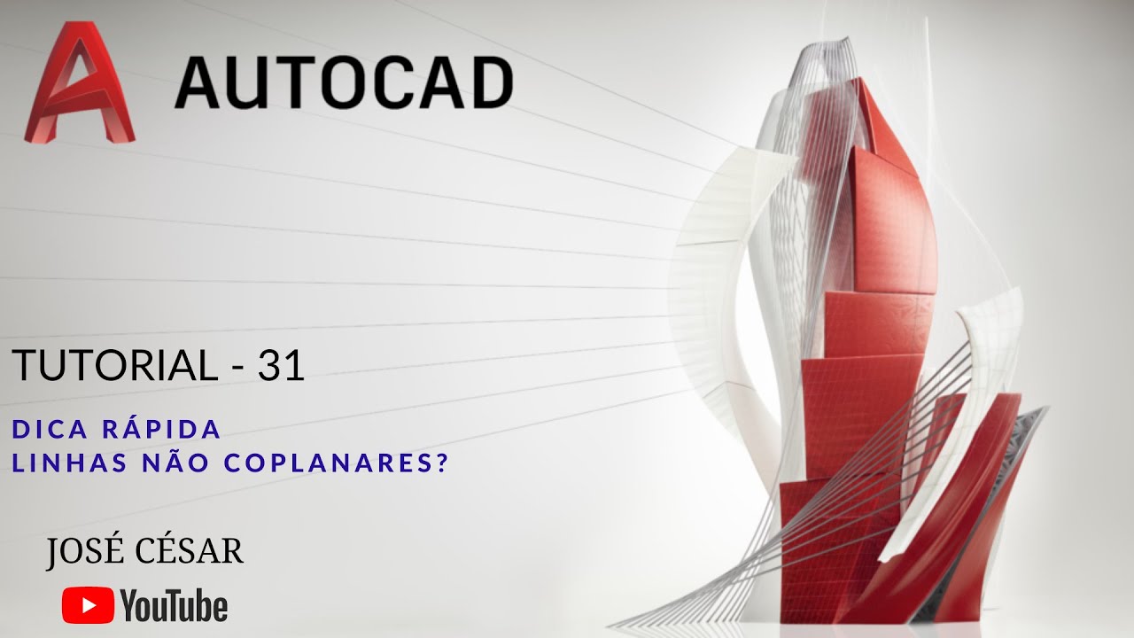 Resolvendo o Problema de LINHAS NÃO COPLANARES (PARTE 1) | Tutorial AutoCAD