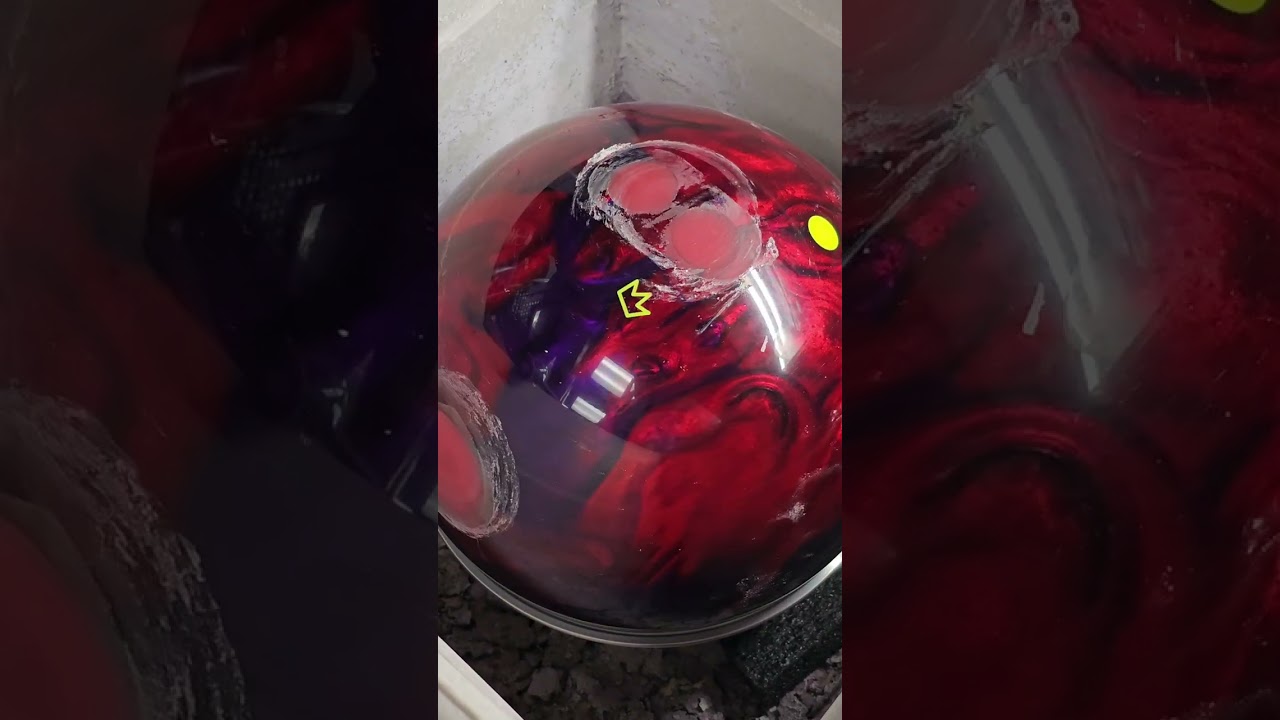 Full length video of cutting down a plug and resurfacing the ball back to box finish! #MrBowler