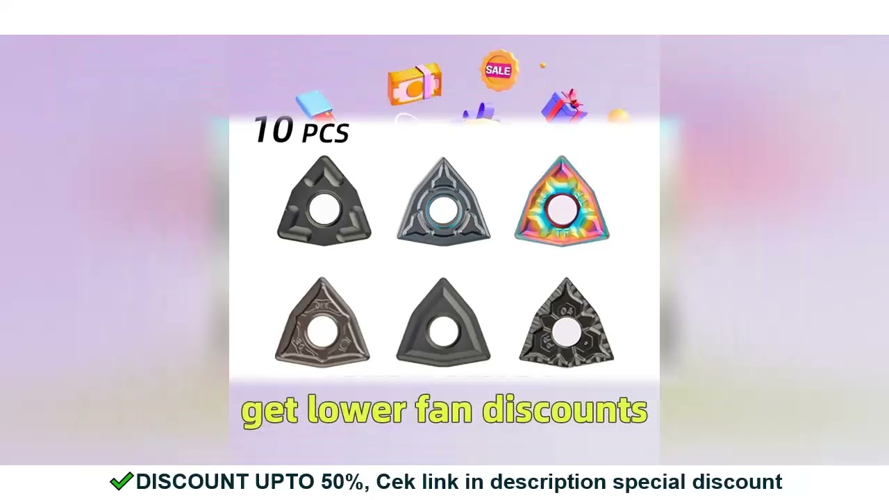 10Pcs WNMG 080404 080408 Turning Carbide Insert for MWLNR WWLNR PWLNR,Hard Metal Insert WNMG080404