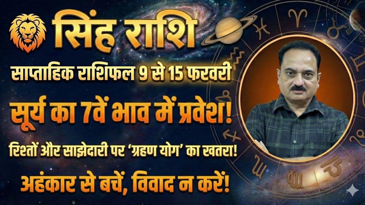 सिंह राशि: 13 फरवरी से रिश्तों में आग? सूर्य-राहु का ग्रहण योग! | Singh Rashi 9-15 Feb #leohoroscope