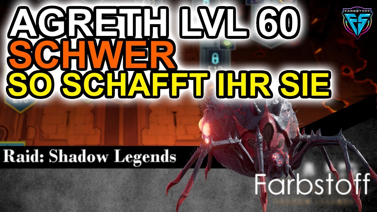 Raid: Shadow Legends - Agreth Gift Spinne - LVL60 Schwer - Tipps wie man sie angeht :)