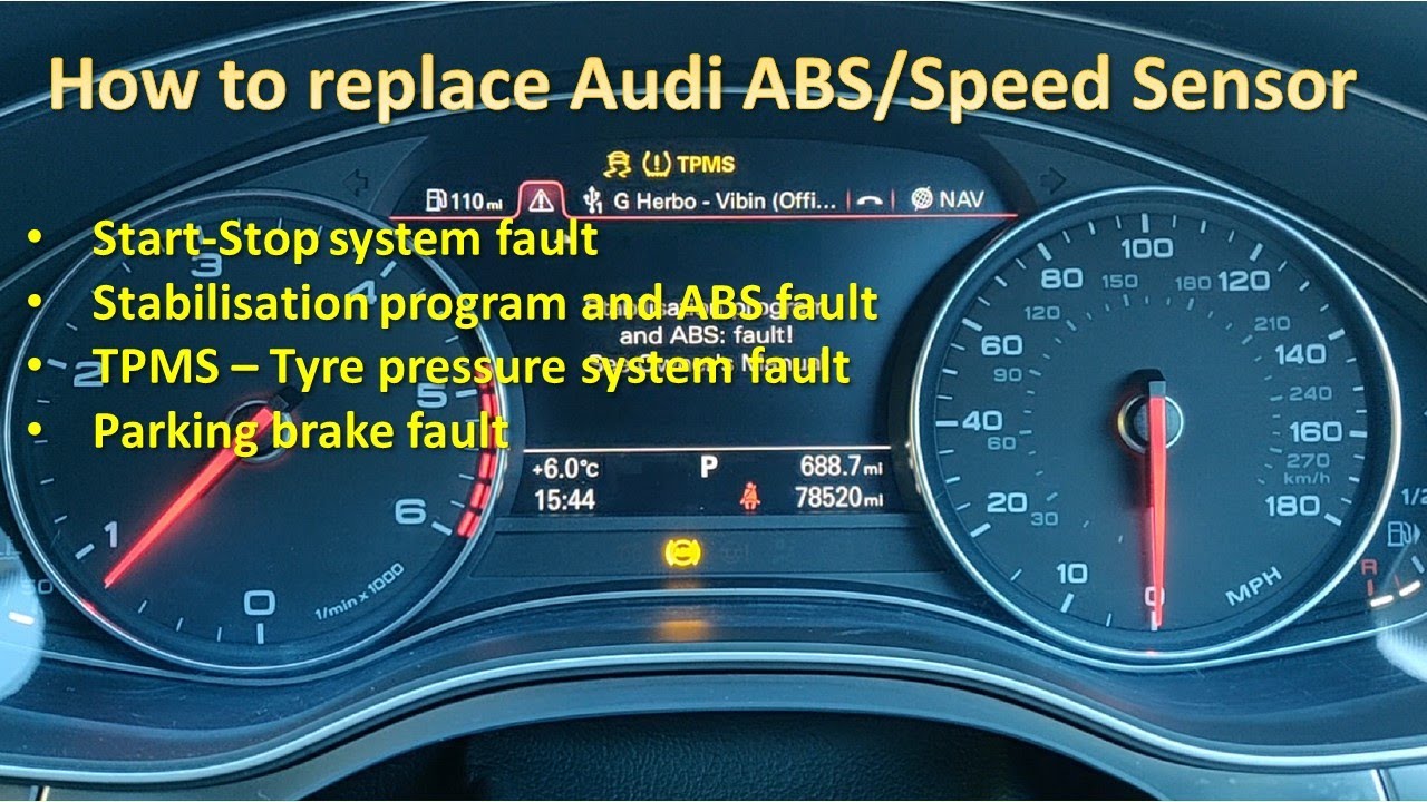 How To Replace Speed/ABS Sensor on Audi A7 4G & Audi A6 C7