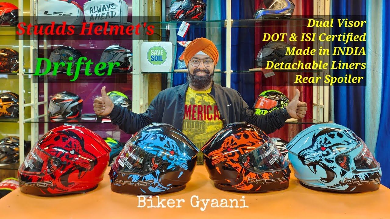 Just Rs.2500 | Latest Dual Visor Best Helmet | DOT + ISI Certified | Studds Drifter Helmet | Leopard