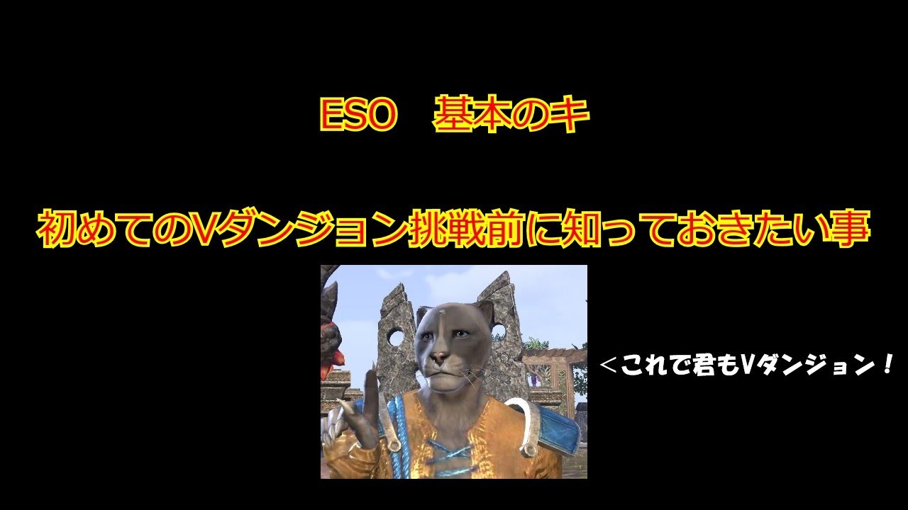 ESO基本のキ 　初めてのVダンジョン挑戦前に知っておきたい事