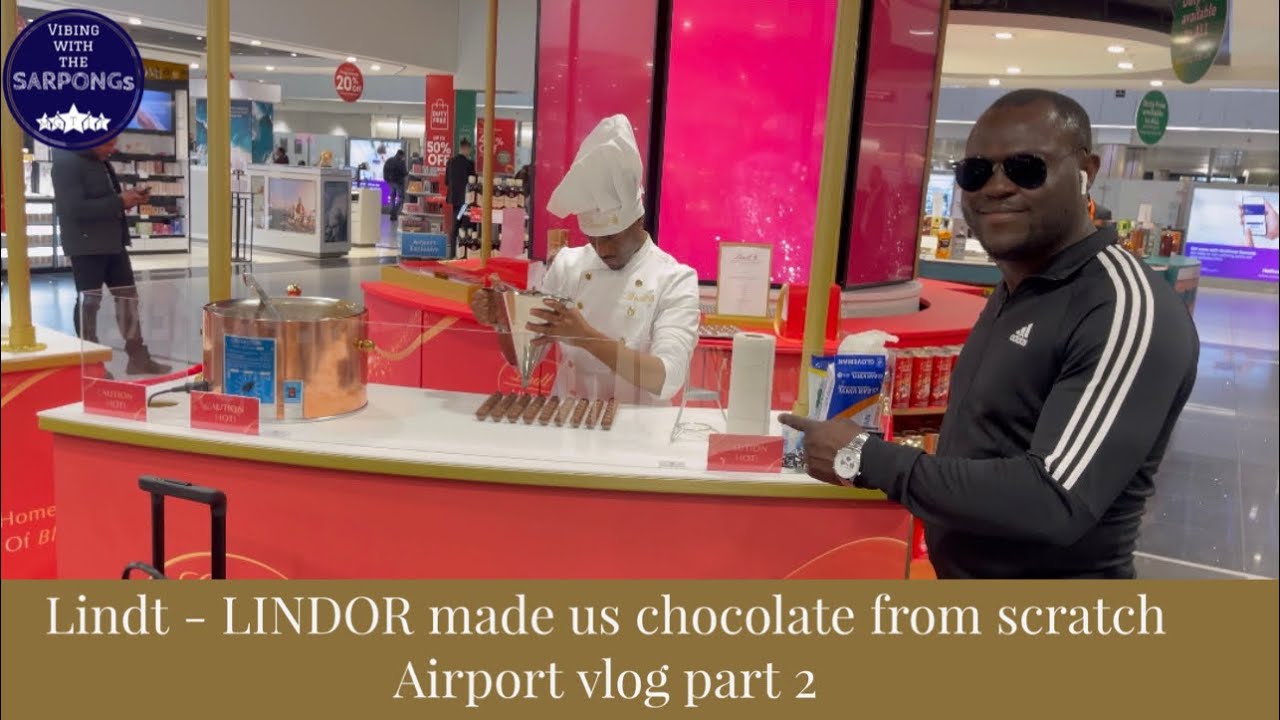 Lindor made us chocolate from scratch | Airport vlog part 2