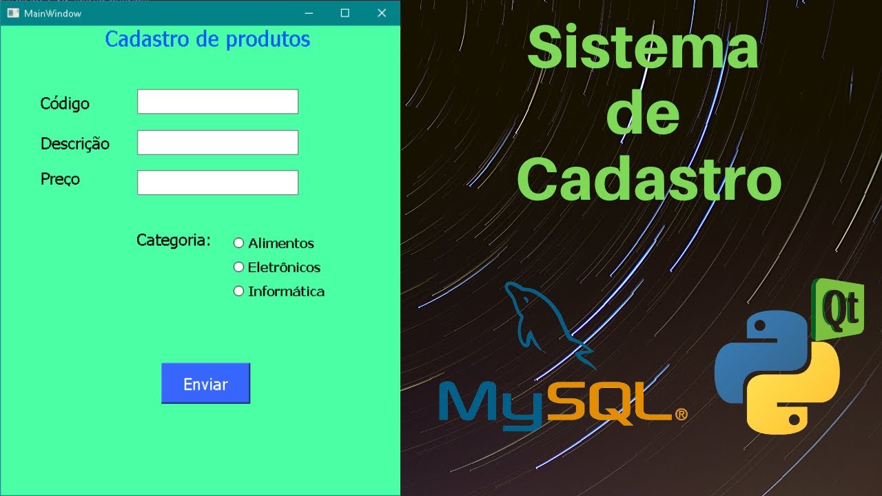Sistema de cadastro de produtos com Python e MySQL #1