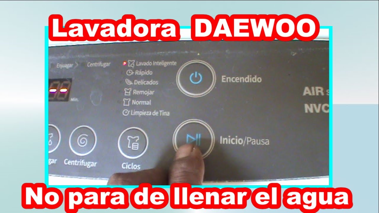 Lavadora Daewoo no para de llenar la tina como arreglarlo fácil solucionado paso a paso step by step