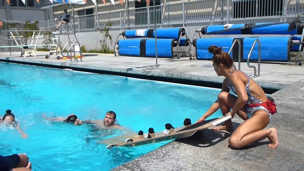 Lifeguarding Drill: Extrication 3-Person Removal, Deep Water, Victim Submerged