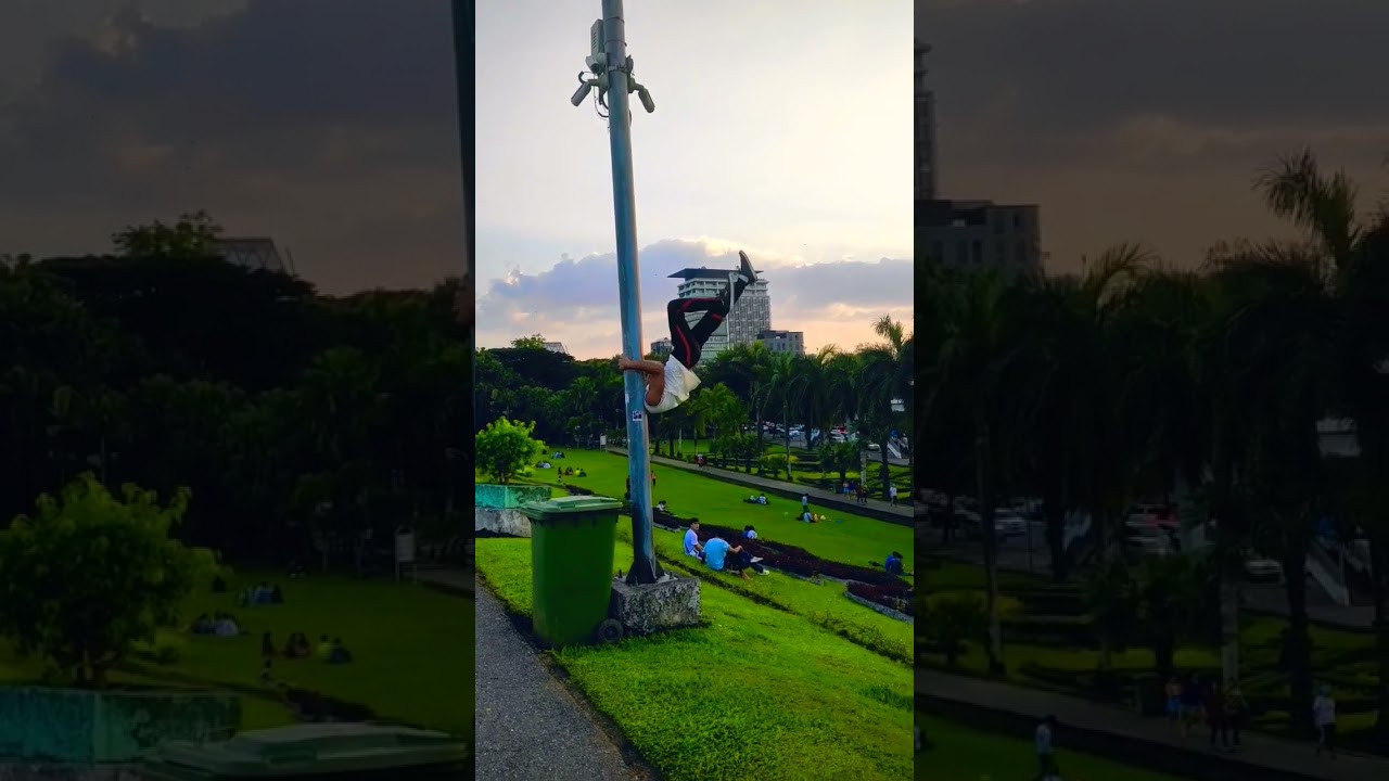 Public Shoulder flag😱#calisthenics #shorts #youtube #foryou #sports #shoulderflag #youtubechannel