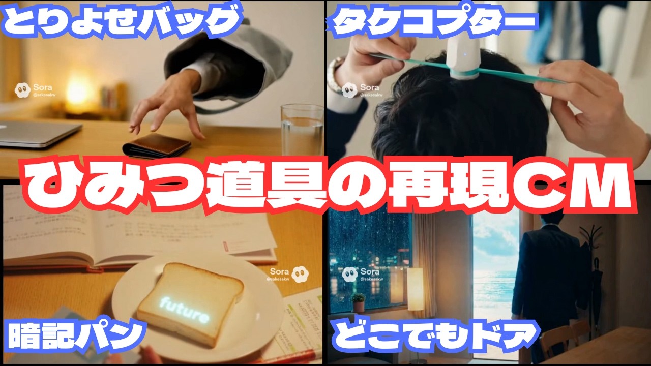 【第1弾】ひみつ道具を再現してCM化してみた