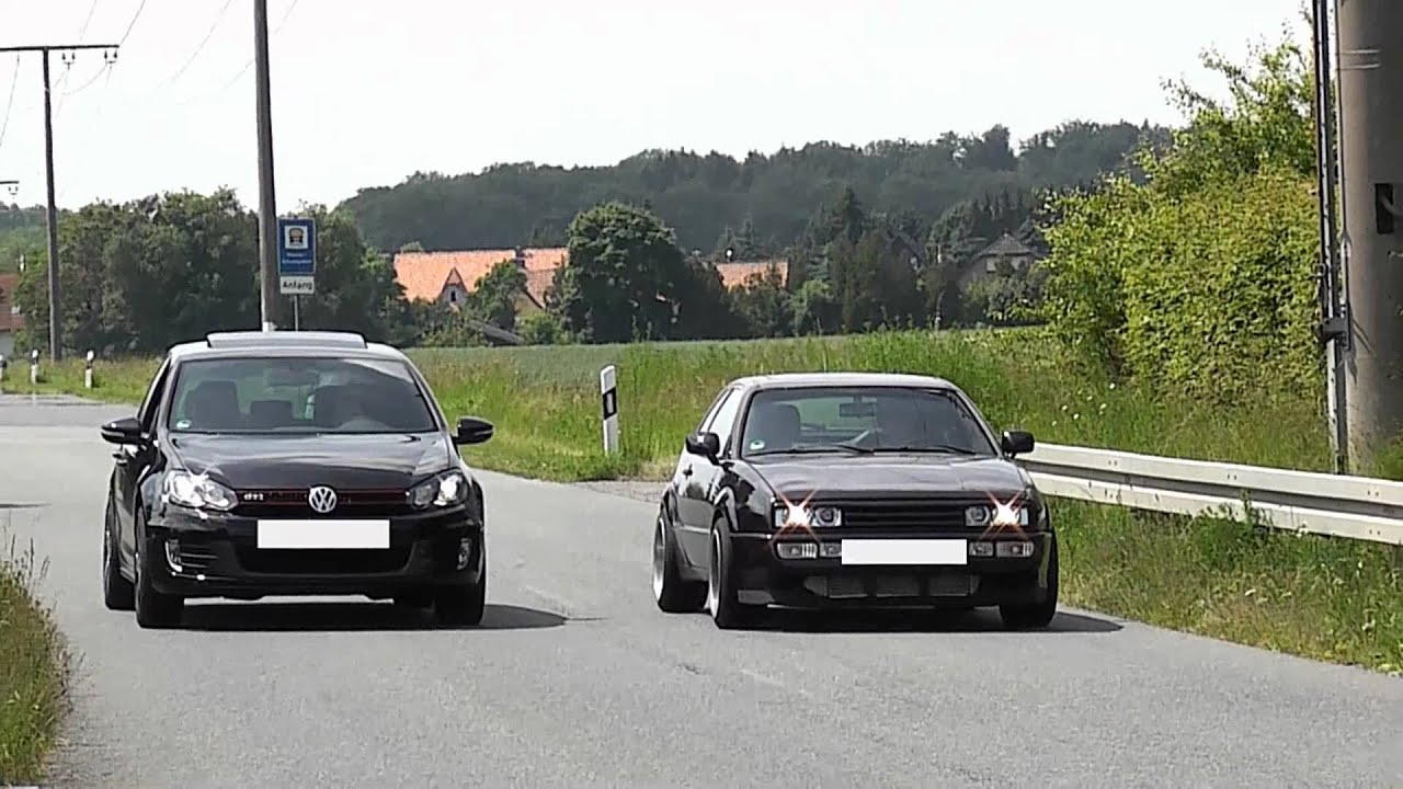 Golf VI GTI  VS.  Corrado G60 220 PS  RACE!