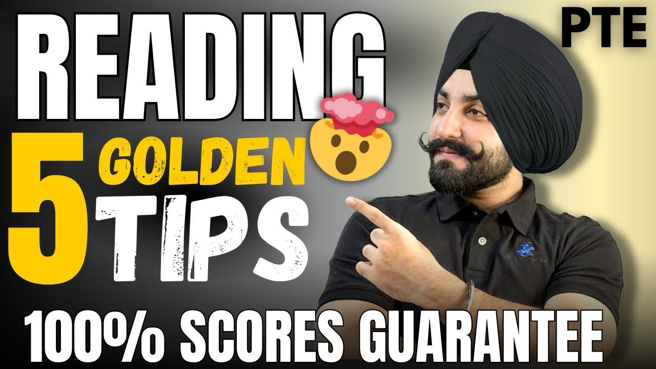 PTE Reading 5 Golden Tips, how to improve reading, reading blanks ( Gurwinder Sir )