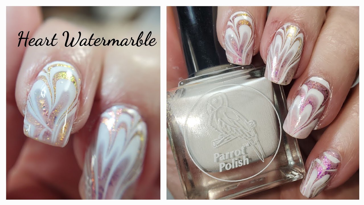 Water Marble Heart tutorial