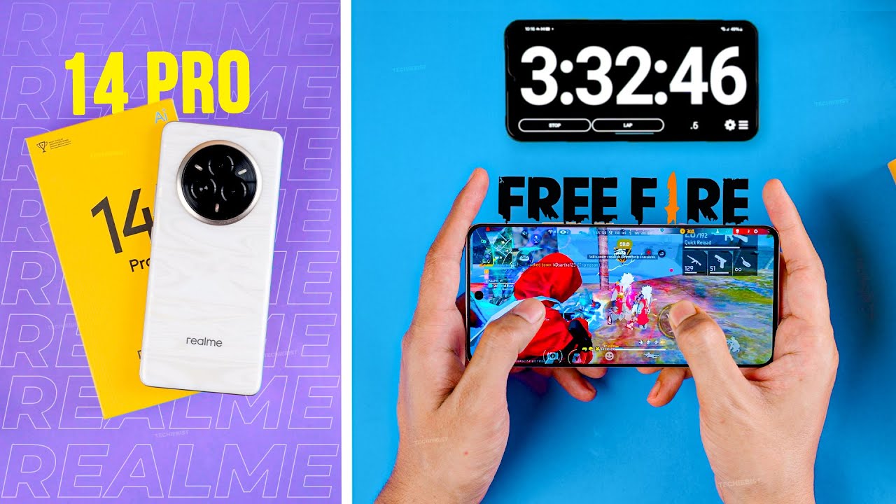Realme 14 Pro 5G Freefire Gaming Test 🤯⚡️| Performance & Battery Drain Test