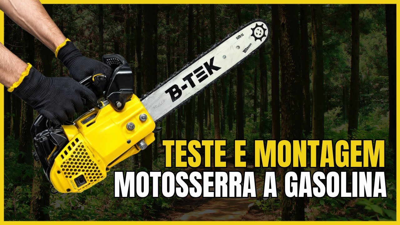 Teste e Montagem da Motosserra a Gasolina BTEK DZ46