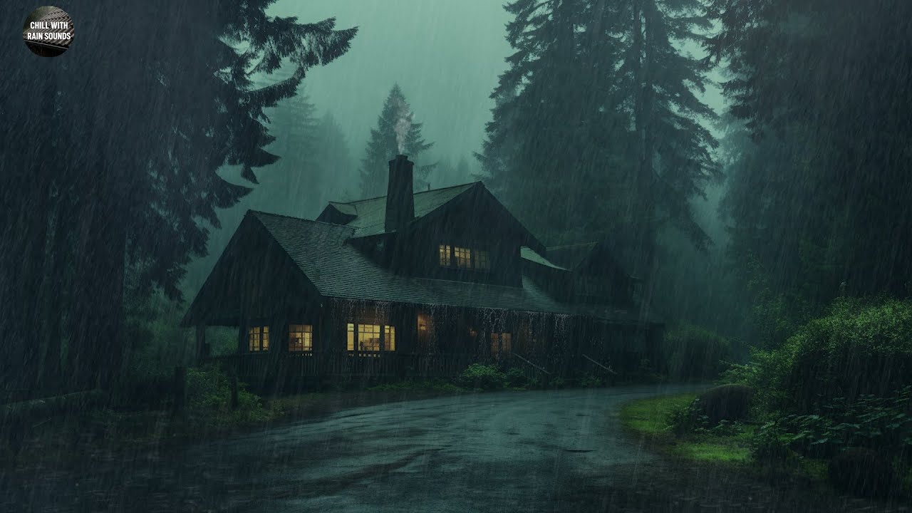 Fall Asleep Quickly and Relax with the Heavy Rain in the Forest | Natural Sounds for Deep Sleep