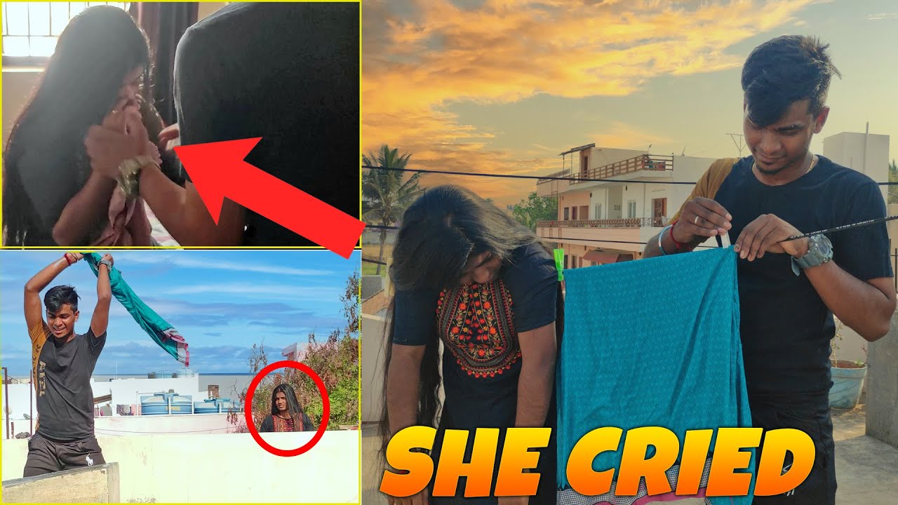 என்னடா பண்ணிவச்சிருக்க 😭 | CAR CLEAN WITH HER FAV DRESS😆😆😆
