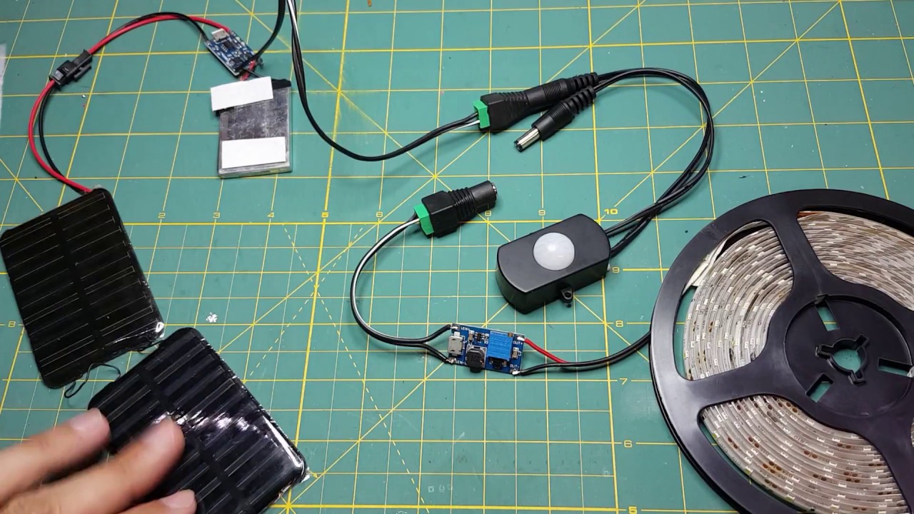 Solar light with motion sensor