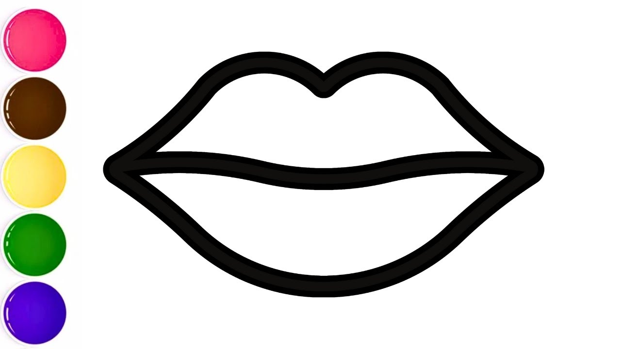 How to draw a cute toy lips drawing for kids | DRAW And COLOUR A TOY LIPS