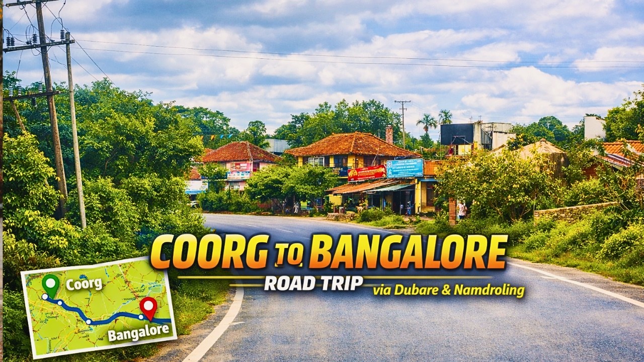 Coorg ➔ Bangalore | Dubbare Elephant Camp & Namdroling Monastery| Scenic Karnataka| Detailed vlog