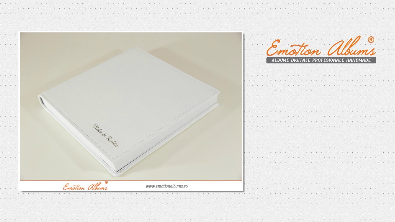 Album cu piele alba de nunta | Albune fotocarte digitale handmade | Emotion Albums
